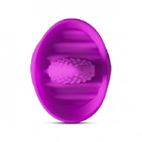 Vibrator w/Tongue, 10 Function, Silicone, Flower Shape, PURPLE